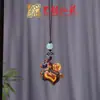 Colgante de Cadena para Teléfono Móvil Talla de Caballo de Palosanto Yiming Xianyuan Arena Verde Arcoíris Llavero de Caballo Tallado en Madera Creativo