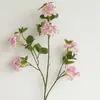 Venta al por mayor de fábrica de arreglos florales pequeños de alta calidad, Serie de colores de primavera de flores silvestres, Flores artificiales para decoración de salón de bodas