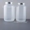 Taza de Plástico PP para Bebidas Calientes 500ml Botella de Plástico Resistente a Altas Temperaturas Botella Redonda Taza para Té de Leche Café con Tapa de Aluminio