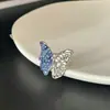 Anillo Abierto Ajustable de Mariposa Tridimensional Super Hada para Mujer, Estilo Trendy Ins, Anillo Minimalista de Dedo Índice Nicho de Lujo Ligero