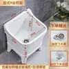Lavabo Pequeño Multifuncional para Baño Exterior para Uso Doméstico, Lavabo de Cerámica para Fregar Balcones y Pisos