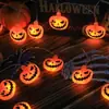 Luzes de Fio LED, Luzes Decorativas, Luzes Coloridas, Luzes de Atmosfera para Festival de Halloween, Luzes de Fio para Festa, Luzes de Fio de Halloween, Luzes de Fio de Abóbora
