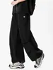 Pantalones Cargo Plegados Finos Estilo Americano para Hombre, Marca de Verano de Moda, Joggers Elegantes de Pierna Ancha, Pantalones Casuales Largos de Estilo Relajado