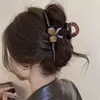 Exquisito Clip de Garra para Cabello Semirecogido Moda Sentido del Diseño Forma de Corazón Clip para Cabello Lleno de Vitalidad Estilo para Viajar al Trabajo Clip de Tiburón Accesorios para el Cabello de Niñas