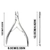 Set de cortacutículas de acero inoxidable transfronterizo, un kit de herramientas de manicura de 2 piezas para uso doméstico, que incluye un cortacutículas y un empujador de cutículas, al por mayor para arte de uñas