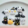 Acessórios de resina de abóbora fantasma de Halloween, cola de creme, faça você mesmo, grampo de cabelo, buraco, sapatos, pingente, material de decoração