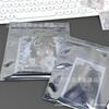 Bolsa autosellante translúcida gris tarjeta tarjeta pequeña tarjeta cuadrada cuenta de mano bolsa para empaque de regalo bolsa sellada bolsa de sellado en stock