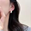 Pendientes de gota de agua con diseño de nicho, de metal trefilado, para mujer, elegantes y de alta gama, accesorios de moda para orejas cortas.