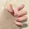 Fábrica cor sólida usando armadura curto puro quer peça de nail art adesivo de unha postiça removível atacado personalizado