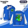 Ropa de Minecraft Chaqueta para Niños Otoño Chaqueta de Béisbol de Otoño para Niños Chaqueta Elegante para Niños Prenda Infantil de Moda