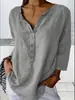 En Stock Nueva Colección Primavera/Verano 2026 Sitio Independiente Transfronterizo Venta Caliente en Amazon Camisa Casual de Mujer con Cuello Festoneado y Botones