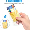 Amazon Porta Tarjeta de Pulgar Duro Transparente Cuerda Negra para Colgar en el Cuello Cuerda para Colgar Identificación Anti-Pérdida Colgante de Llave Venta al por Mayor en Stock