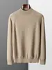 Outono e inverno homens meia gola tartaruga Raglan camisola de caxemira suéter masculino cor sólida all-match pura cashmere malha camisa de fundo homens