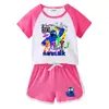 2023 Crianças Verão Novo Terno Meninos e Meninas Bebê Calças Quentes Manga Curta Camiseta Shorts Casual Esportes Conjunto Infantil de Duas Peças