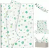 Papel de Seda Verde Trevo de Quatro Folhas Selecionado Cuidadosamente Embalagem com Padrão Floral Decoração de Revestimento para Caixa de Presente em Papel Pérola