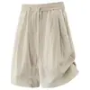 Pantalones Cortos de Lino para Hombre 2026 Verano Nuevos Holgados de Longitud Media Transpirables Versátiles Casuales Finos de Lyocell