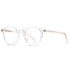 Gafas Retro Anti-Luz Azul Tr90 Montura Redonda Pin Cp Negro Gafas para Miopía Borla Montura Óptica Venta al por Mayor 2083