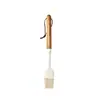 Cabo de Madeira de Acácia Branca Utensílios de Cozinha de Silicone Espátula Resistente a Altas Temperaturas Espátula de Cozinha Colher de Sopa Diária Raspador para Cozinha Colher para Panela Quente