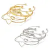 Set de Pulseras de Aleación con Forma de Corazón Anudado Transfronterizo Europeo y Americano Set de 4 Piezas de Pulsera Geométricas de Corazón
