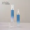 Botella de crema para ojos con aplicador de rodillo de acrílico de 15-20 ml, botella de sérum tipo press, multicolor en stock, botella dispensadora de masaje al por mayor