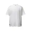 Camiseta AIMATARGET com design de marca moderno estilo americano bordada, camiseta de algodão puro para o verão, unissex, solta, manga curta CT158