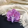Orquídea Phalaenopsis Flor Cabeza Ramillete Flor de Regalo Pasador de Flor Cabeza de Flor Flor Artificial DIY
