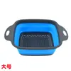 Fregadero de Cocina Multifuncional para el Hogar con Lavabo Extensible Ajustable para Lavar Verduras, Cesta Plegable Redonda de Silicona para Escurrir