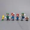 6 Figuras de Mario, 12 Miniaturas de Paisaje para Pasteles de la Serie de Juegos de Mario, Decoraciones Hechas a Mano para Escritorio de Oficina