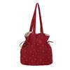 2026 Nueva Bolsa de Tela de Verano para Mujer de Gran Capacidad con un Solo Hombro Bolsa para Tutoría Versátil Artística Bolsa Tote para Estudiante Universitario