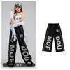 Ropa de Baile de Jazz y Street Dance para Niñas Verano Conjunto de Pantalones con Tirantes y Volantes Pasarela para Niñas Ropa de Baile de Jazz