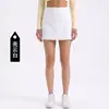 Falda-pantalón de pierna dividida lateral transfronteriza, secado rápido, transpirable, con bolsillos, falda-pantalón de tenis, dos piezas simuladas, anti-exposición, para deportes, yoga y correr