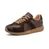 Sapatos Dongguan, couro bovino de primeira camada, tênis de treino alemão retrô, tênis casuais de couro genuíno, atacado e dropshipping transfronteiriços