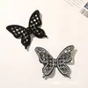 Patch de tecido borboleta oca com strass chamativo personalizado coreano para grampo de cabelo DIY, acessório de cabelo, bolsa, sapato, chapéu, broche, acessório de roupa