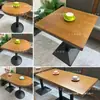 Mesas de café retro estilo americano, mesas de taberna, mesas de pastelería, mesas de dulcería, mesas de madera maciza, mesas y sillas de restaurante occidental