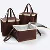 Bolsa Térmica para Bolo Pronta, Bolsa de Alumínio Espessado para Catering e Delivery, Bolsa de Gelo Não Tecido Revestido para Conservação de Alimentos