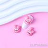 Linda mini cara de muñeca de dibujos animados joyería para uñas tridimensional castor oso perro resina pequeños accesorios accesorios para uñas venta al por mayor