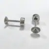 Accesorios para uñas de hueso de oído de acero de titanio, copa de taza para taladro adhesivo, taza para oído, poste de circón adhesivo, joyería para piercing de acero inoxidable