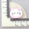 Accesorios de resina de galleta de doble capa con diseño de cachorro de gato de dibujos animados, funda de teléfono de gel de crema casera, accesorios para el cabello DIY, material para pinzas para el cabello