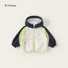 Ropa para niños marca G: chaqueta para niños, patchwork tricolor, cortavientos para niñas, top infantil a prueba de viento para exteriores, nueva colección de otoño