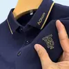 (Se admite la entrega en una sola pieza) Camiseta de manga corta para hombre de verano bordada talla grande polo shirt moderna de negocios Comercio exterior Al por mayor