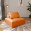 Sofá tipo bloque de tofu color crema, de un solo asiento, diseño minimalista, tela técnica, modular, combinación de dos asientos, adecuado para apartamentos pequeños, de suelo, sillón reclinable