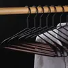 Percha de Madera de Haya y Hierro con Hombros Anchos, Percha de Madera Ampliada y Engrosada para Ropa de Hogar, Antideslizante y que No Deja Marca