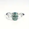 Anillo Huajie incrustado con huevo de ágata musgosa joyería de alta calidad con accesorios para fiestas diarias venta directa