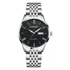 Reloj Mecánico Automático Completo Guanqin Gj16183-D para Hombre Resistente al Agua Acero Inoxidable Moderno Moda Negocios Todo Negro