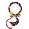 Cuerda de Mano Thangka de Xizang Tejida a Mano Verde Madre Amarillo Dios de la Riqueza Manjusri Pulsera Zakiram
