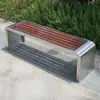 Sillas de Parque, Bancos para Exteriores, Bancos de Madera Plástica Anti-Corrosión de Hierro Forjado, Asientos para Plazas de Centros Comerciales, Bancos de Descanso para Exteriores, Acero Inoxidable
