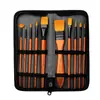 Conjunto de 10 Pincéis de Tinta a Óleo Transfronteiriço Pincel de Nylon para Guache Aquarela Conjunto de Pincéis de Tinta a Óleo Pincel de Pincel para Tinta Acrílica
