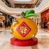 Fabricante Personalizado Fibra de Vidro Saudações de Ano Novo Laranja Bênção para a Paz Festival da Primavera Praça do Shopping Center Celebração de Feriado Ornamentos Decorativos