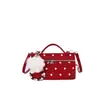 Bolso bandolera para mujer, un bolso de mano de gamuza con lunares de nicho, nueva colección otoño/invierno 2026, moderno y versátil para el uso diario y para ir al trabajo