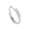 Anillo de Azúcar Ciudad Estrella Plata de Ley S925 para Mujer Sin Caída Nicho Lujo Ligero Estilo Ins Anillo de Pareja Versátil